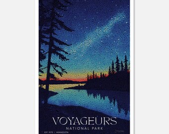 Voyageurs National Park: Midnight Mosaic Series Fine Art Poster