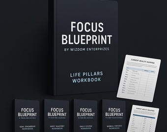 Focus Blueprint™ / Sistema Operativo Personal / Metas, Hábitos y Prioridades / Sistema Diario/Semanal/Mensual / Libros de Trabajo Excel + PDF