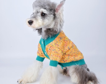 Weicher, dehnbarer, warmer Haustier-Cardigan, süße Welpen-Winterkleidung, atmungsaktives Anti-Pilling-Hundeoutfit