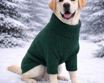 Hoher Kragen Warmer Hundepullover, Stricken Winter-Hundekleidung, Langer Bein-Hundepullover, Warme Hunde-Winterkleidung, Warmer Strick-Hunde-Winterpullover,