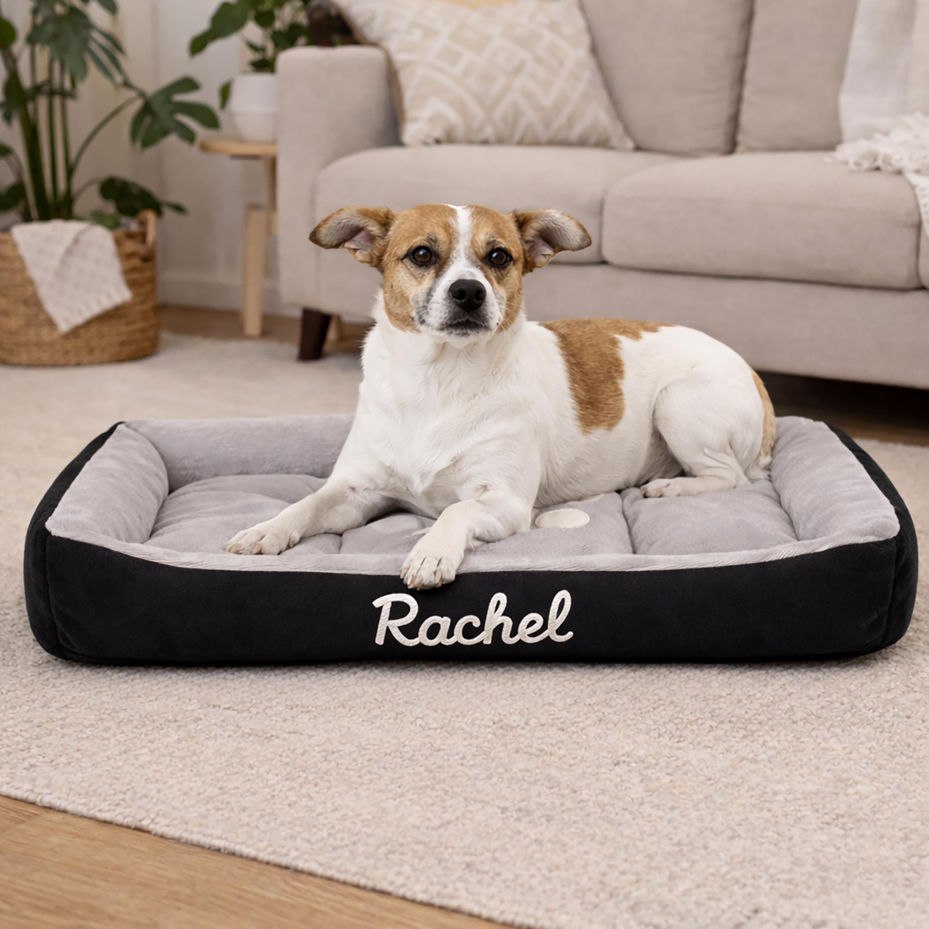 Personalized Dog Bed, Custom Dog Bed, Washable Large Dog Bed With Name ...