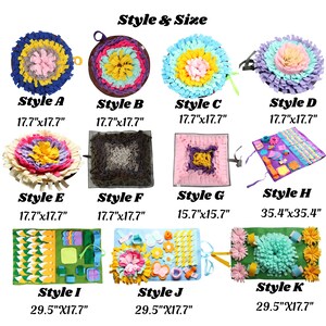 Handgemaakte hondensnuffelmat, hondenpuzzelspeelgoed, slowfeeder hondenmat, hondenverrijkingsspeelgoed, interactief hondenspeelgoed, foerageermat voor honden, hondenhersenspel afbeelding 9