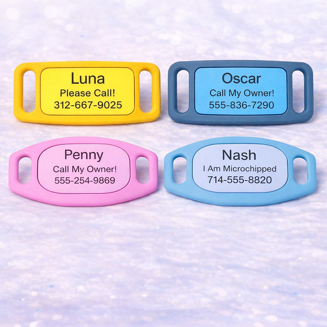 Pvc Dog Tag Personalized Silicone Dog ID Tag, Custom Engraved Pet Name Tag ...