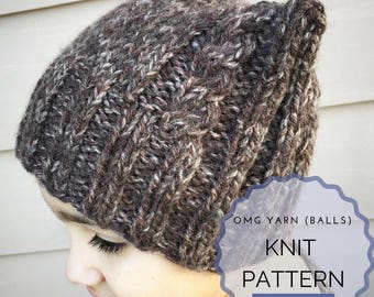 Knit Pattern - Hat - Beanie - Animal Hat - Winter - Fall - Fashion - All Ages