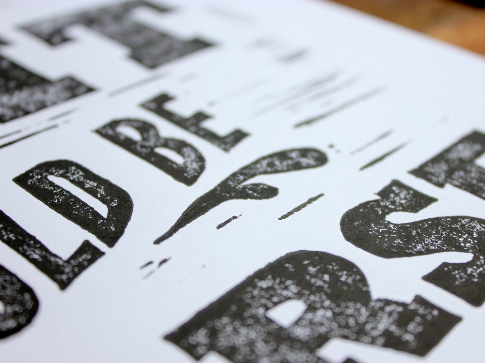 Funny Linoleum Print Poster - Sh*t Could Be Worse