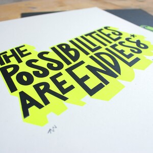 Funny Silkscreen Poster The Possibilities Are Endless Some Restrictions May Apply image 5