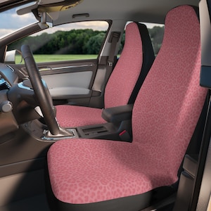 Fundas para asientos de coche con estampado de leopardo rosa / Accesorio interior para coche