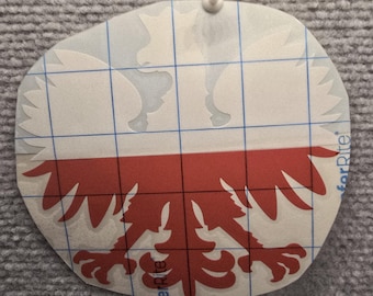 Silueta de águila polaca de dos tonos