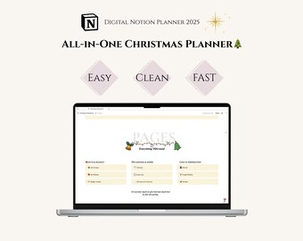 Christmas Notion Planner | Gift Tracker | Holiday Organizer - Etsy
