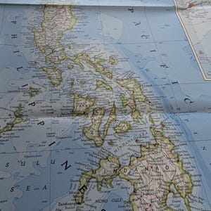 Vietnam War Era 1968 National Geographic Map Southeast Asia | Original Vintage Large Wall Map Mekong Delta | History Gift With Magazine