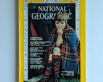 National Geographic March 1968 | Scotland Highlands Cover | Vintage Travel Photography | Mid Century Art