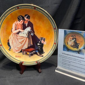 A Couple's Commitment plate from the Rockwell's American Dream series