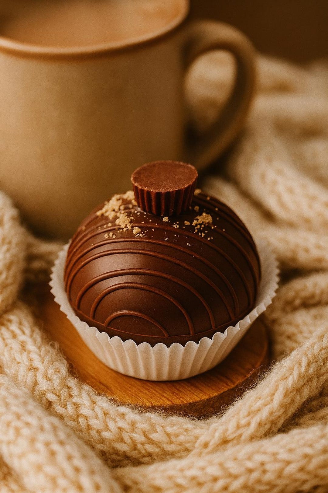 Peanut Butter Cup Hot Cocoa Bomb • Gourmet Gift • Holiday Hot Chocolate ...
