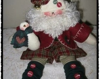 Santa and Frosty Snowman Doll Pattern: Holiday Decor (Instant Downloadable Pattern)