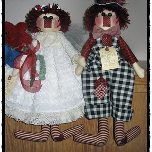 Raggedy Ann & Andy Wedding Dolls E-Pattern: Special Occasion Rag Dolls (PDF Pattern)