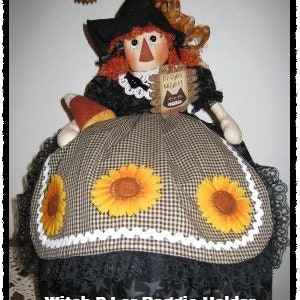 Raggedy Witch Bag Holder E-Pattern: Halloween Decor (Digital Download)