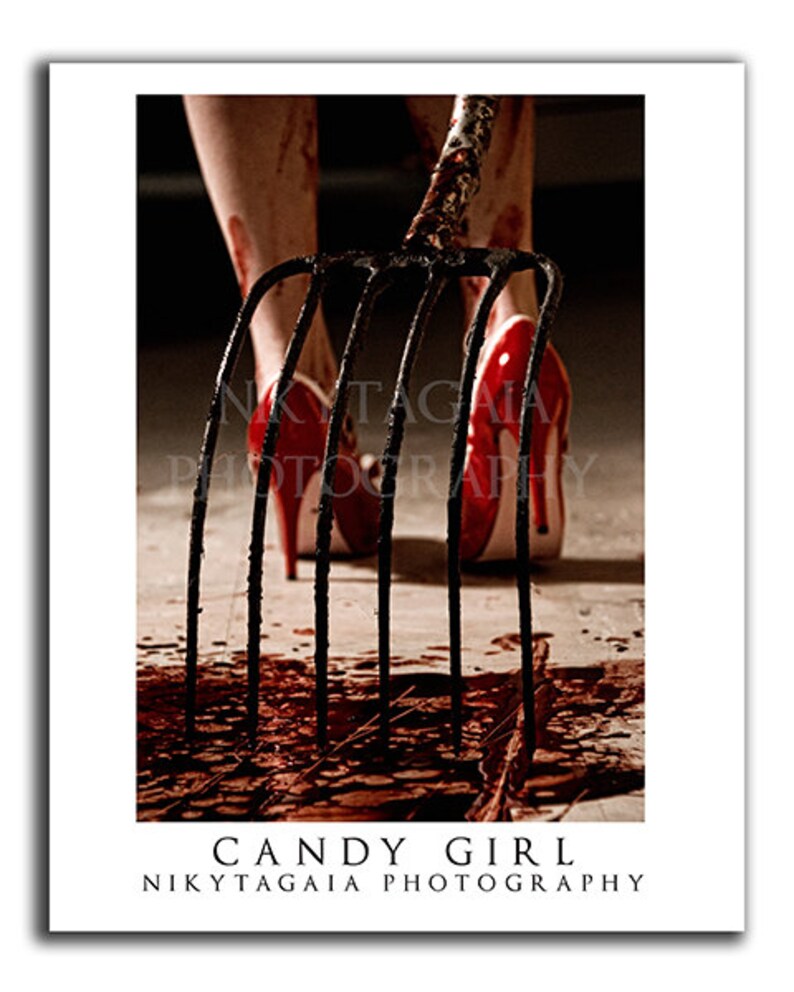 Candy Girl Horror Dark Art Still Print Nikytagaia Etsy