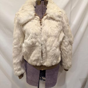 Vintage Rabbit Fur Bomber Jacket - Etsy