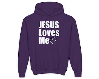 Jesus Loves Me Hoodie Kids | Christian Faith Sweatshirt | Youth Gift