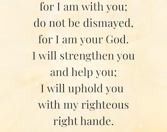 Isaiah 41:10 Bible Verse Print | Christian Scripture Wall Art (Digital Download)