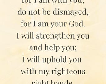 Isaiah 41:10 Bible Verse Card | Encouragement Scripture (Digital Download PDF)