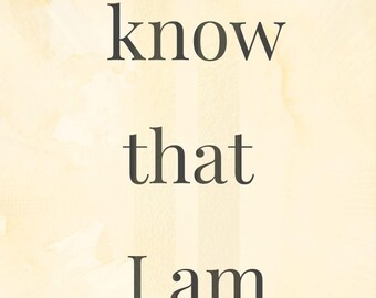 Psalm 46:10 Bookmark Scripture Quote | Bible Verse Printable | Christian Gift | Digital Download PDF