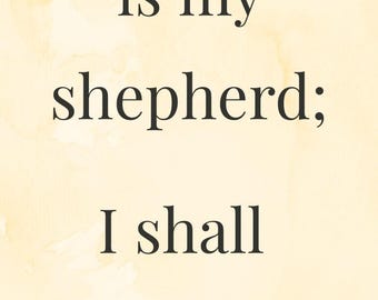 Psalm 23:1 Bible Verse Bookmark | Printable Scripture Bookmark | Digital Download PDF