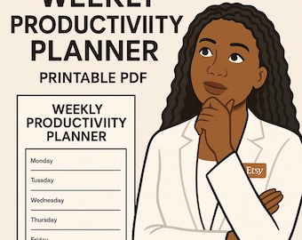 Weekly Productivity Planner: Printable PDF