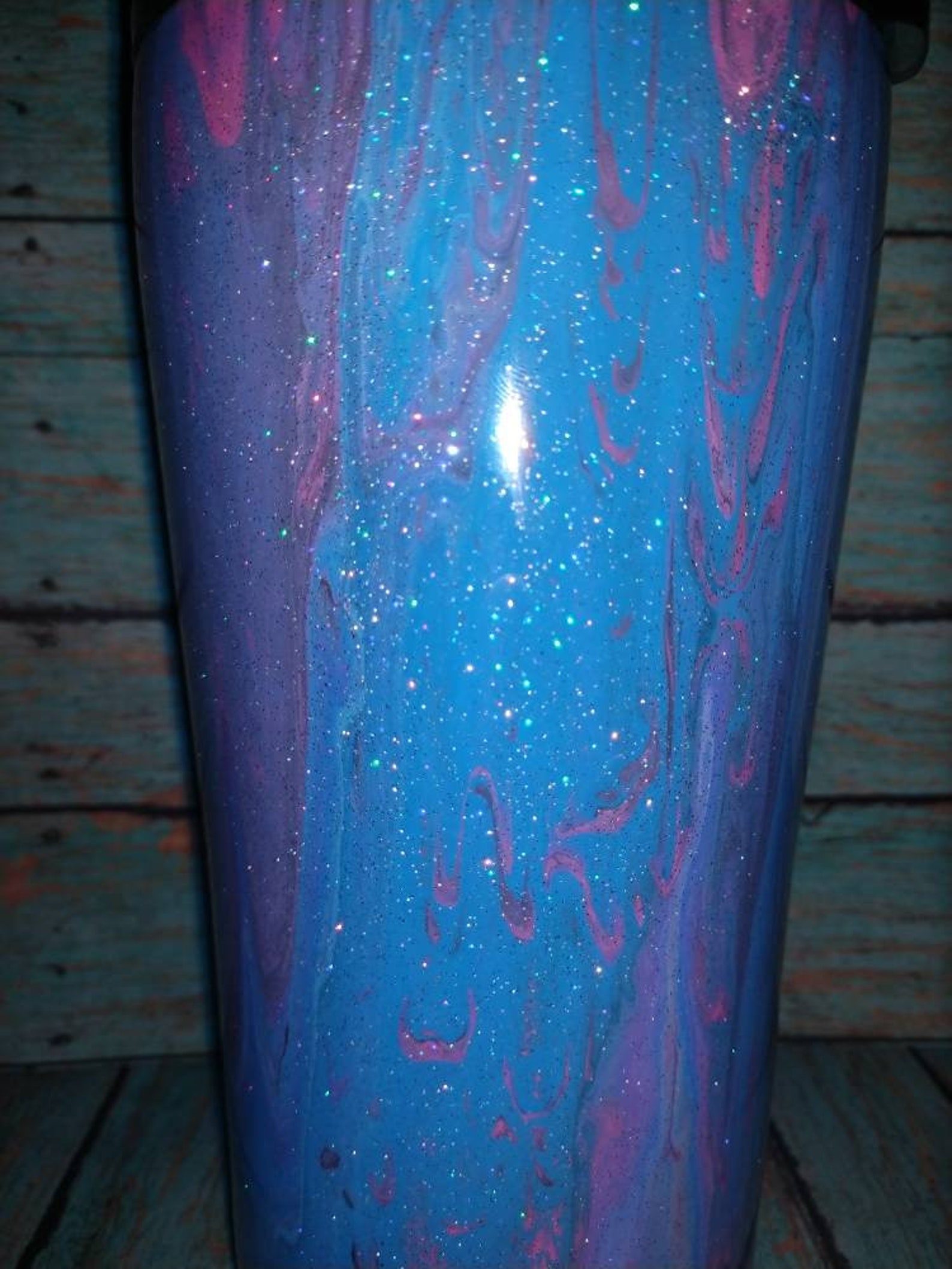 Dirty Pour Tumbler Acrylic Paint Tumbler Glitter Tumbler Etsy