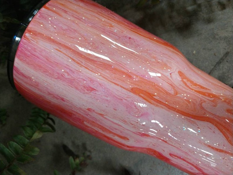 Paint pour dirty pour tumbler acrylic flow paint pour Etsy