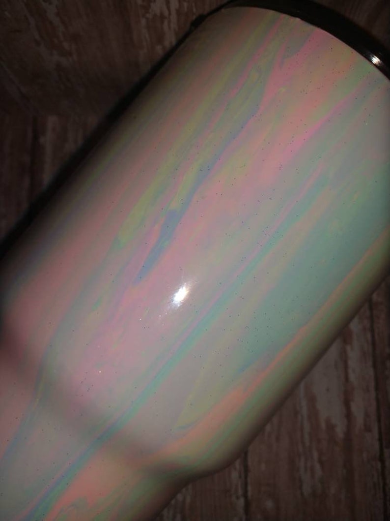 Dirty Pour Tumbler Neon Paint Tumbler Glitter Tumbler Etsy