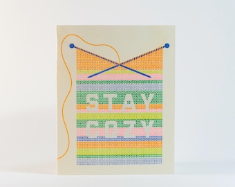 Stay Cozy | Risograph Greeting Card