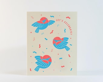 Let's Celebrate! | Risograph Greeting Card
