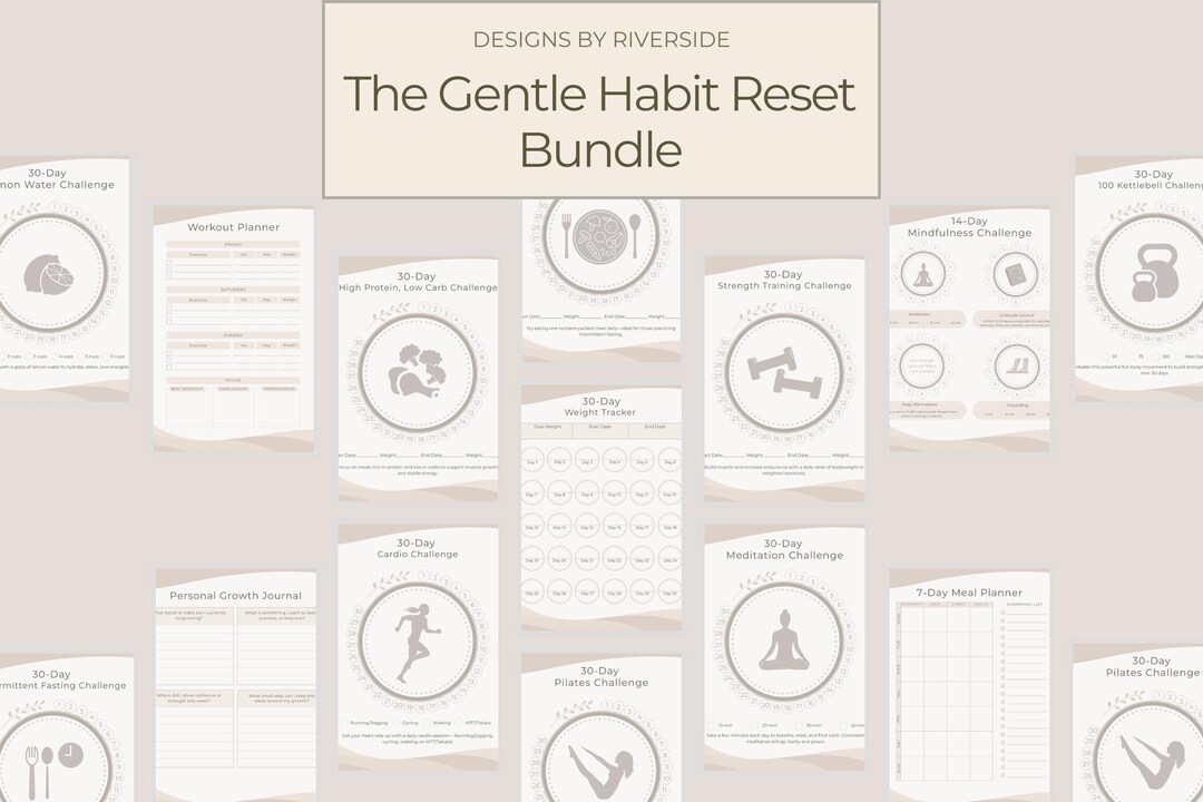 The Gentle Habit Reset Bundle | Printable Planners (PDF) - Etsy