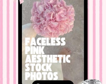 179 Faceless Pink Aesthetic Stock Photos | Aesthetic Digital Marketing Images | Pink Brand Kit for Faceless Creators