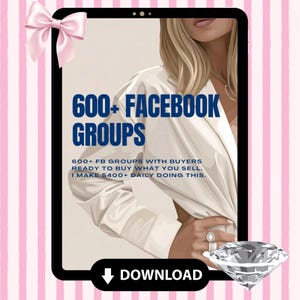 Facebook Groups List for Marketing | 600+ Active FB Promo Groups | Digital Marketing Leads List | Master Resell Rights Product