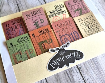 Vintage British Bus Ticket Collection, Colorful Transport Tickets, Paper Ephemera