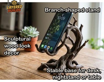 Phone Stand Tree Branches | Decorative Desk Phone Holder | Nature Gift