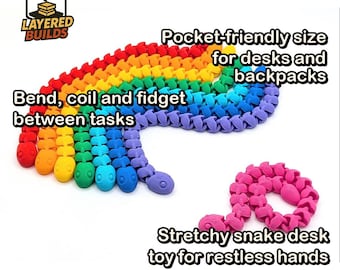 Cute Snakey Fidget Toy | Stretchy Snake Desk Fidget