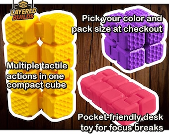 Angled Fidget Cube Toy | Desk Fidget Toy