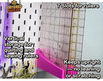 IKEA Skadis Vertical Ruler Holder | Quilting & Sewing Organization | IKEA Skadis Compatible Gift