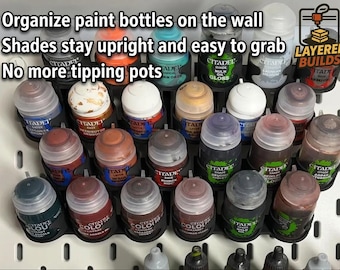 Citadel Paint Holder for IKEA Skadis | Miniature Paint Organization | Stackable Pegboard Accessory