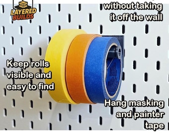 IKEA SKÅDIS Pegboard Tape Holder  | Pegboard Workshop Organization | Ikea Skådis Compatible Gift