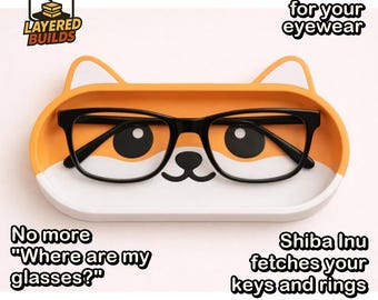 Shiba Inu Glasses Tray | Cute Eyewear Holder | Desk Gift