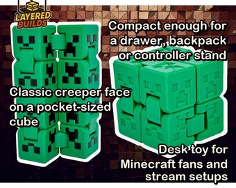 Minecraft Fidget Cube Creepers | Desk Fidget Toy