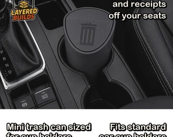 Cup Holder Trash Can | Car Mini Waste Bin | Desk Organizer Gift