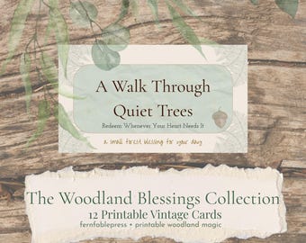 Woodland Self-Care Printable Coupons | Nature Blessings for Pause & Grounding
