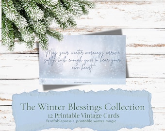 Winter Blessings Printable Set | Cozy Self-Care Coupons for Gentle Winter Days