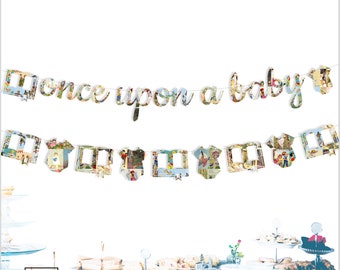 Once Upon A Baby Banner, Books For Baby Banner, Baby Shower Banner, Onesies, Books Theme, Onesies, String it Yourself,Baby shower book theme