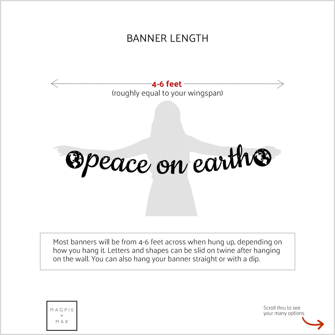 Peace on Earth Banner Map Banner Traditional - Etsy